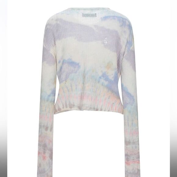 Amiri cashmere Love Tie Dye Cropped Knit Sweater size S - Picture 3 of 8